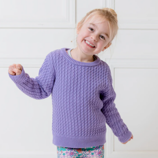 Lilac Cable Knit Jumper