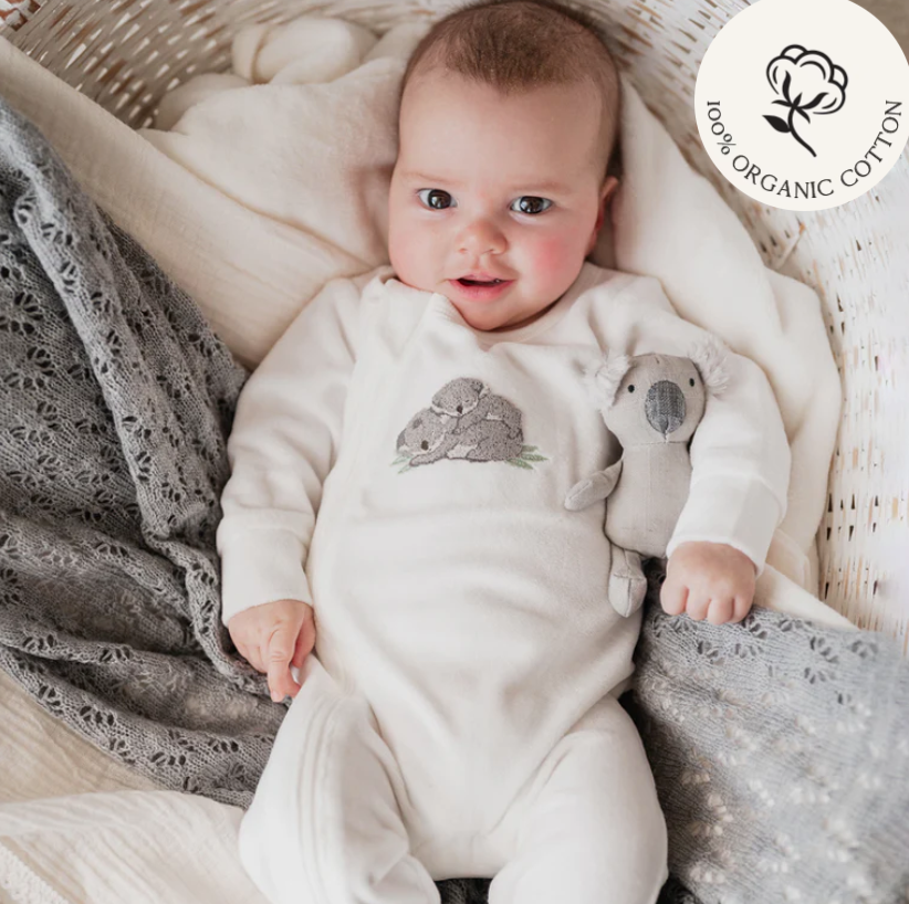 Bailey Koala Velour Onesie