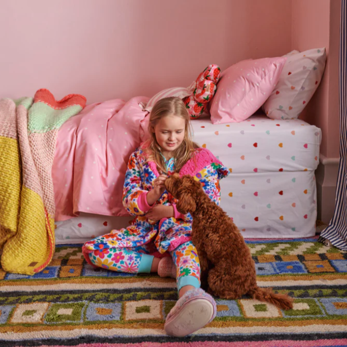 Kuddle Kids Robe - Rainbow Flowers – WonderKin