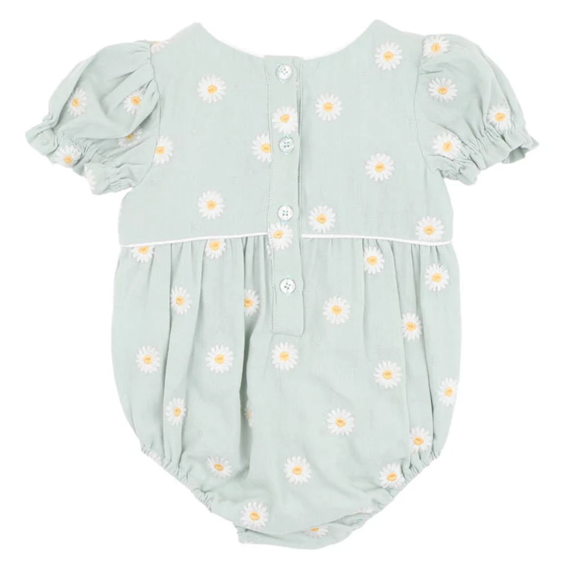Tess Embroidered Daisy Bodysuit- Pale Mint