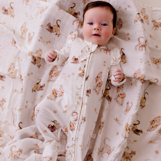 Bamboo Zipsuit - Royal Whiskers