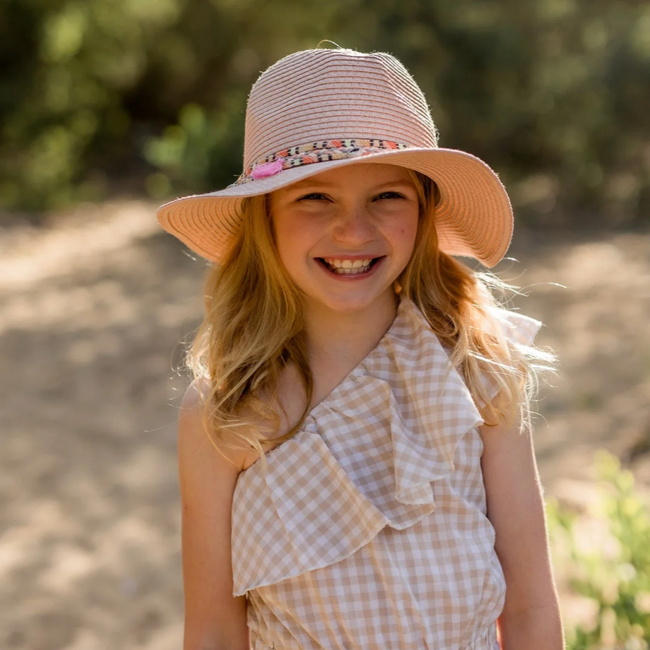 Folklore Wide Brim Hat - Light Pink