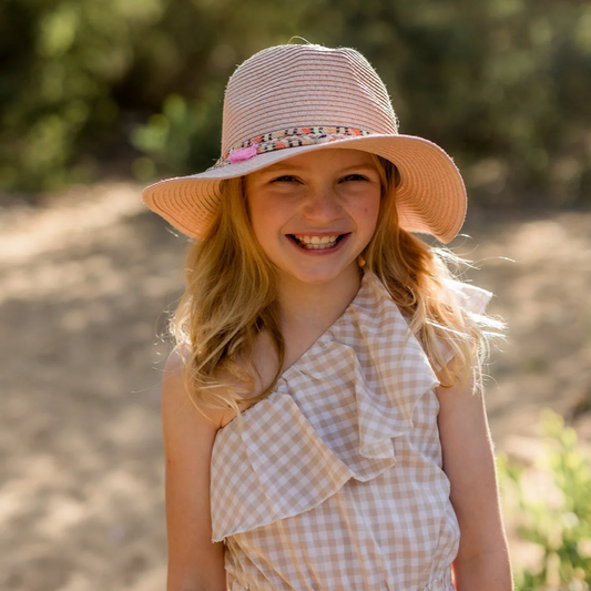 Folklore Wide Brim Hat - Light Pink