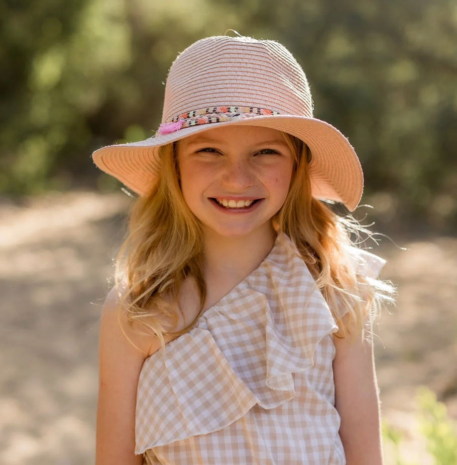 Folklore Wide Brim Hat - Light Pink