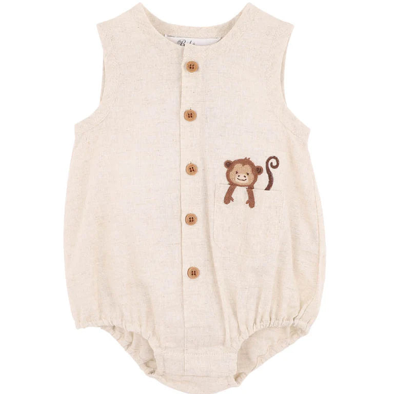 Billie Monkey Bodysuit - Almond