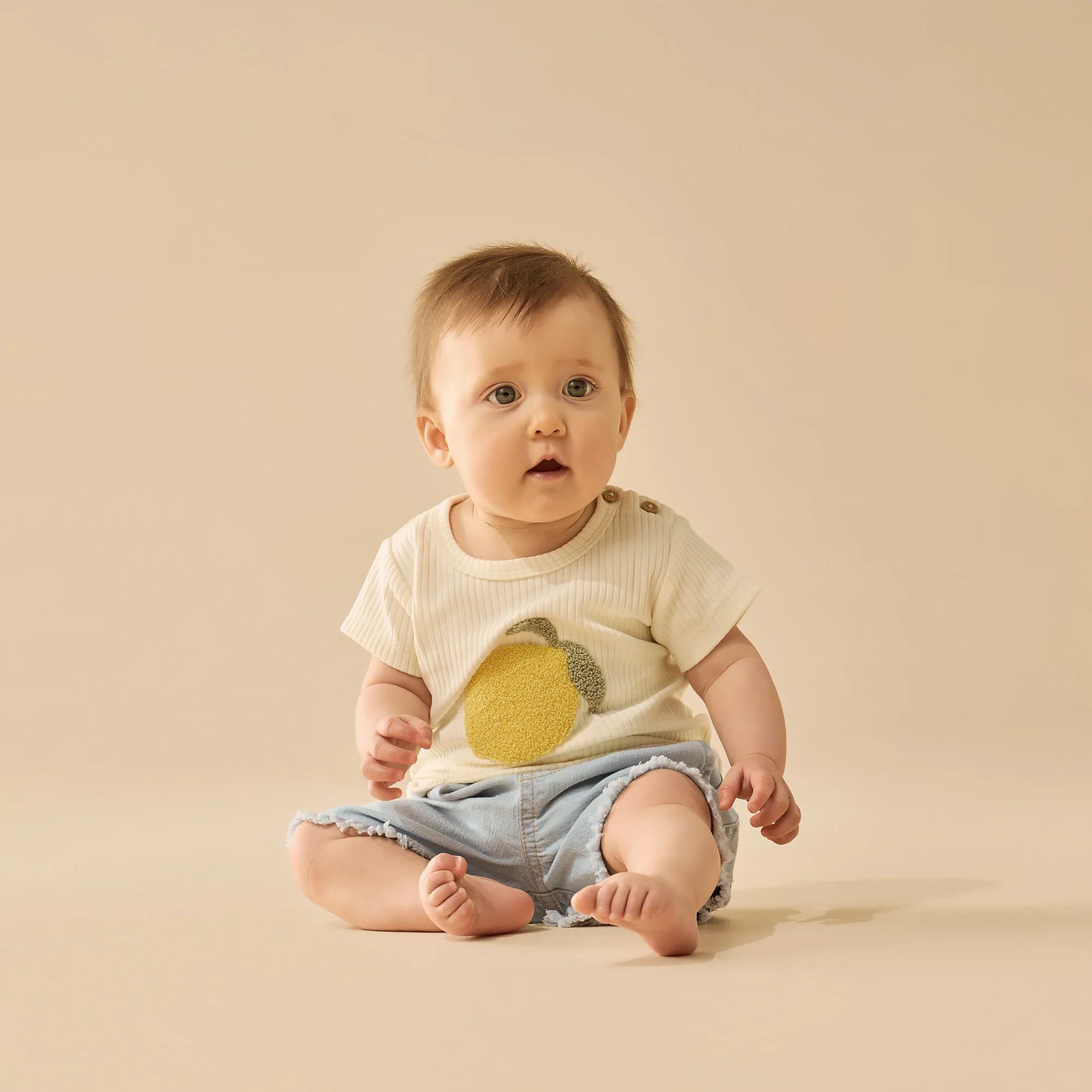 Lemon Leaf Organic Embroidered Tee
