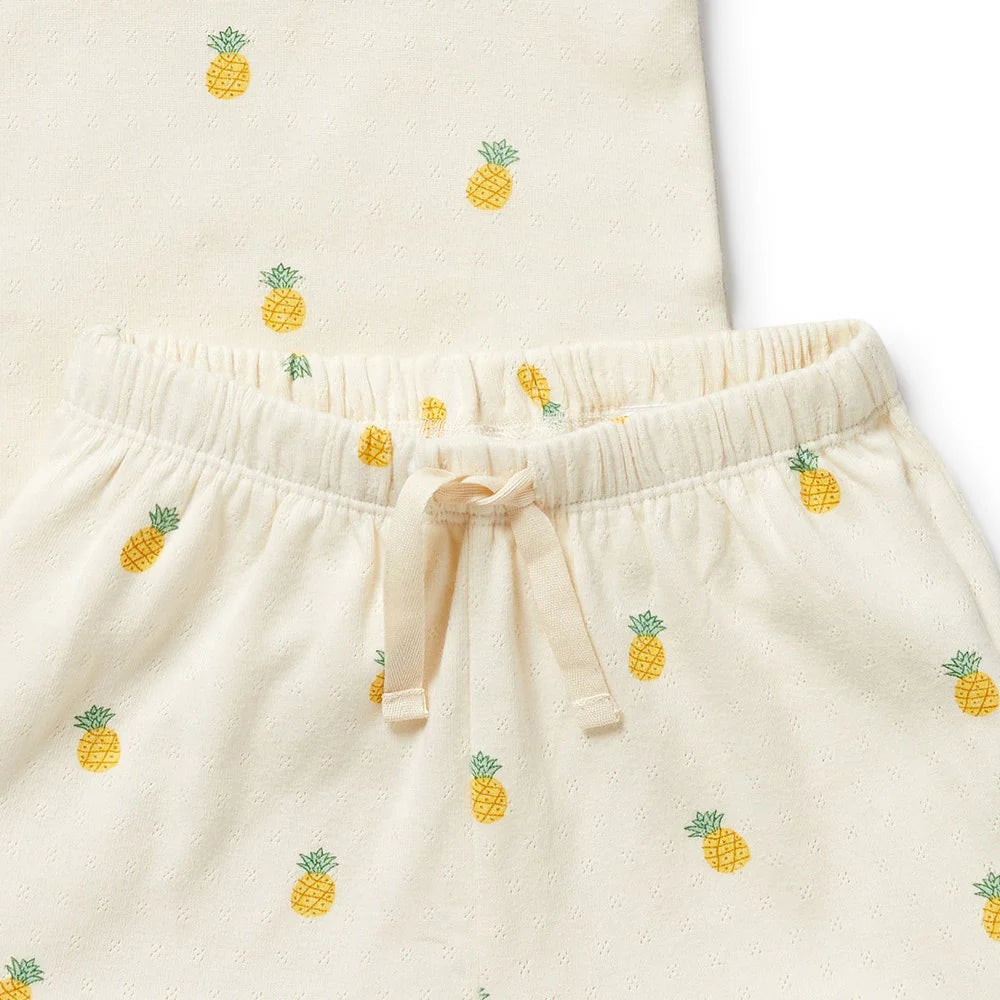 Piney Pals Cotton Pointelle Short Sleeved Pyjamas