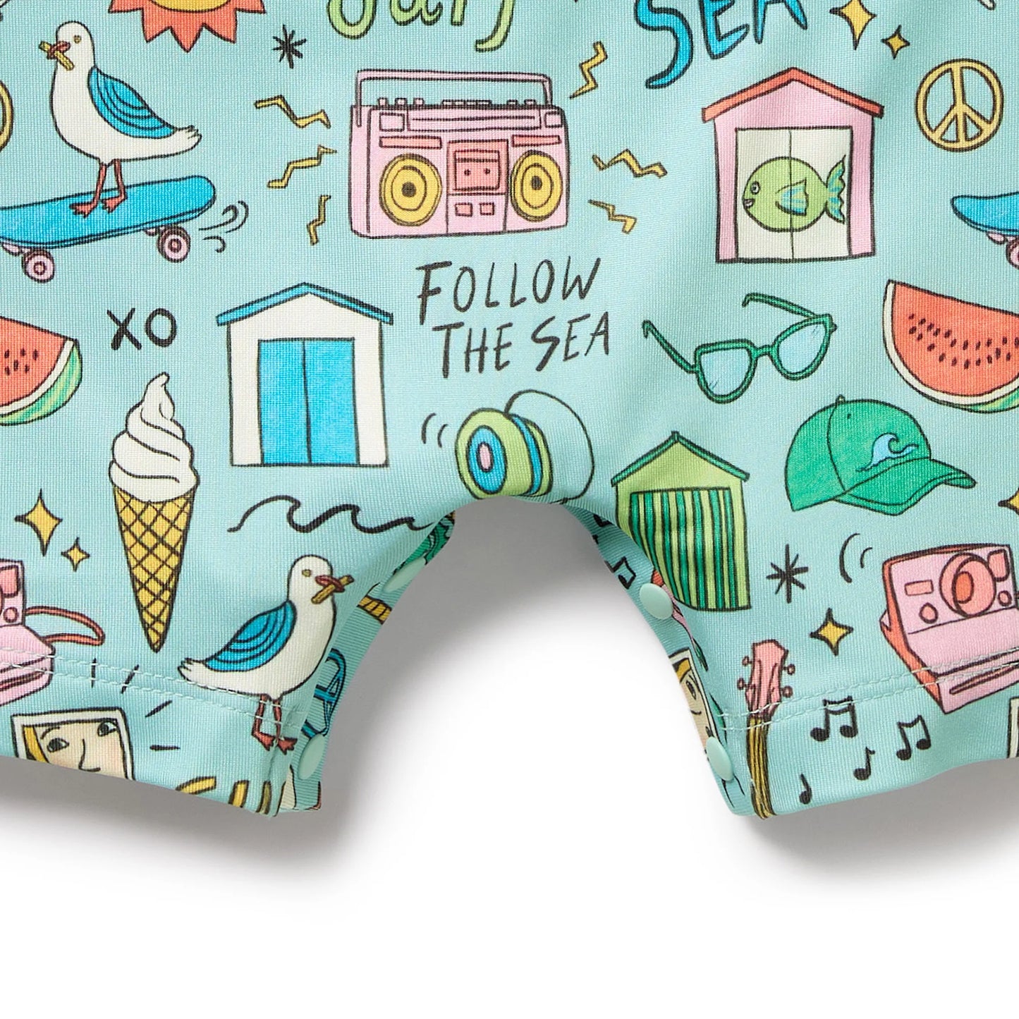 Sun, Surf and Sea One Piece Boyleg Swimsuit