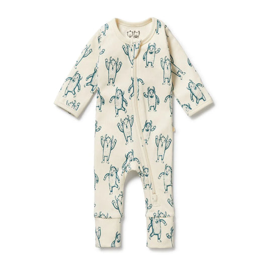 Yeti Organic Zipsuit With Feet