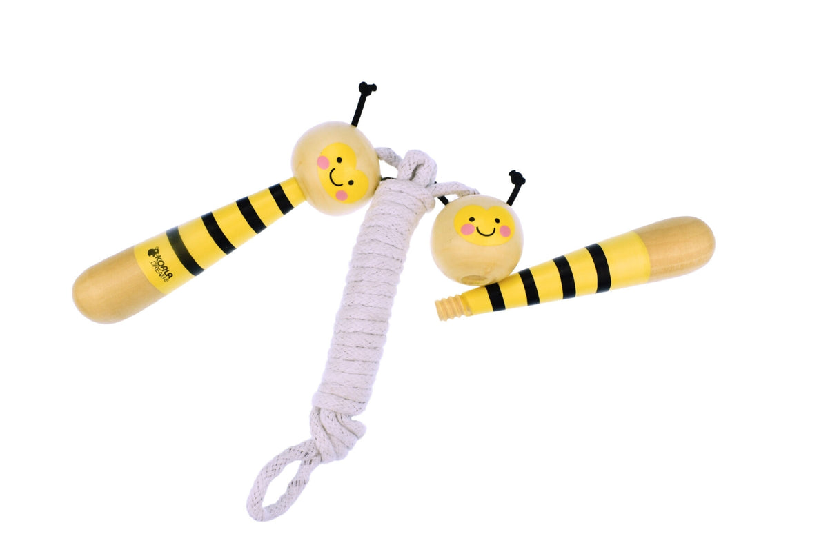 Q Bee Rope Buzzy Days Bee Wooden Adjustable Skipping Rope – WonderKin