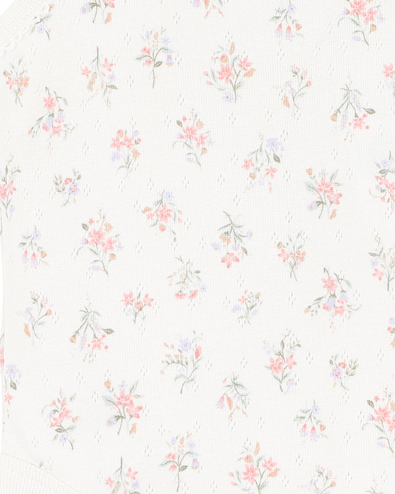 Anya Organic Singlet Bodysuit- Ditsy print