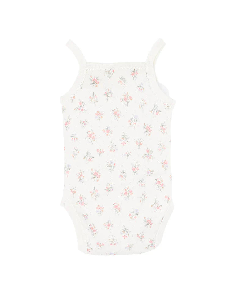 Anya Organic Singlet Bodysuit- Ditsy print