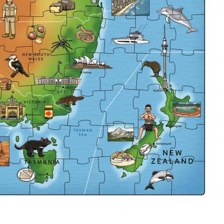 Map of Australia & NZ - Jigsaw Puzzle