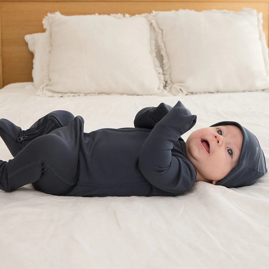 Baby Long Sleeve Romper -Storm