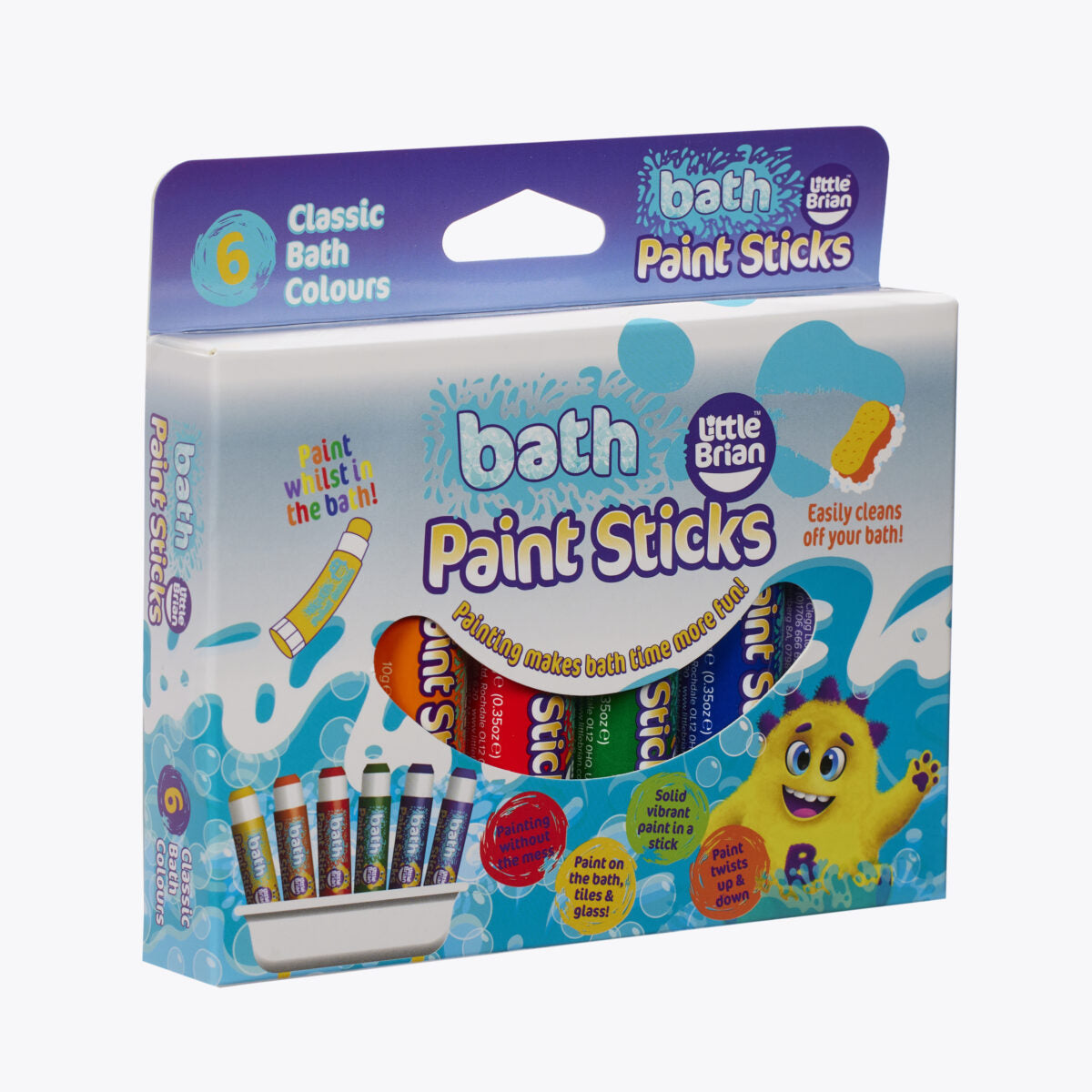 Little Brian Bath Paint Sticks - 6 Pack