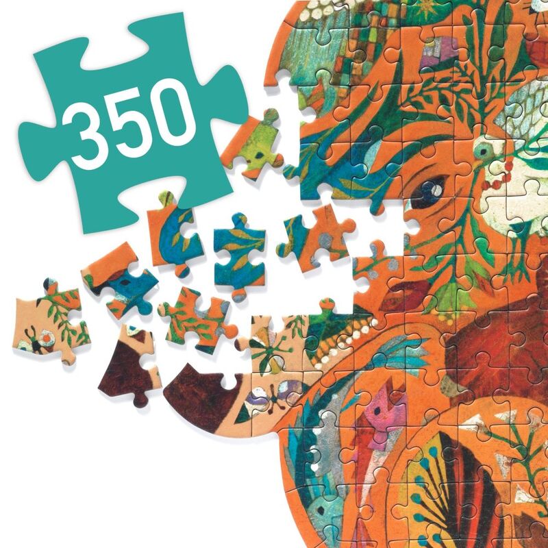Bear Shaped 350 pc Art Puzzle Djeco