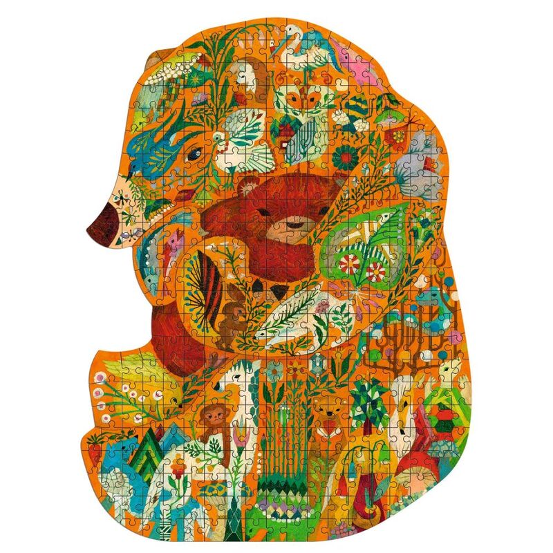 Bear Shaped 350 pc Art Puzzle Djeco