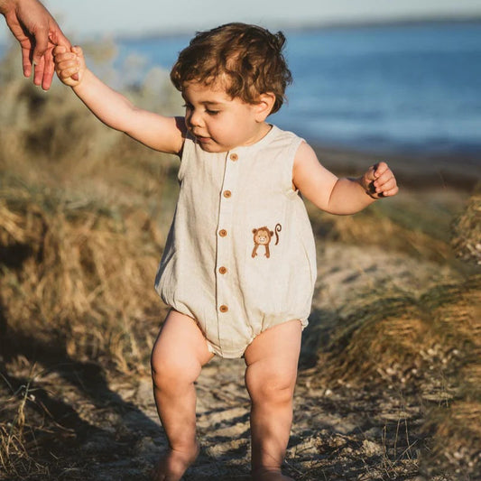 Billie Monkey Bodysuit - Almond