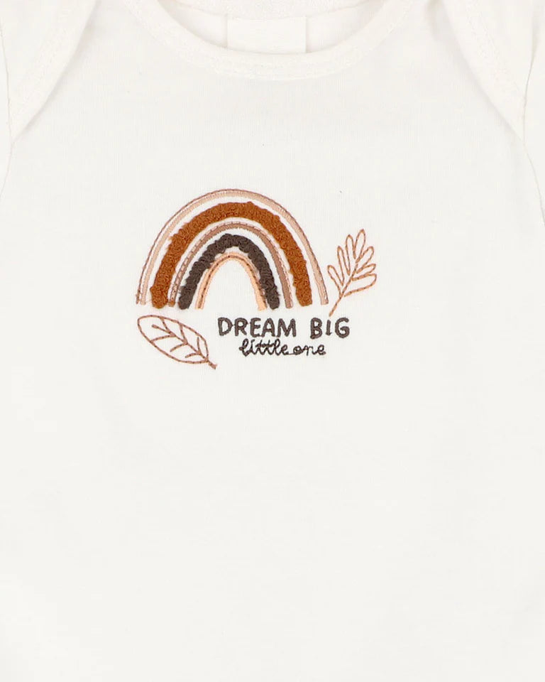 Billie Rainbow Organic Bodysuit - Cloud