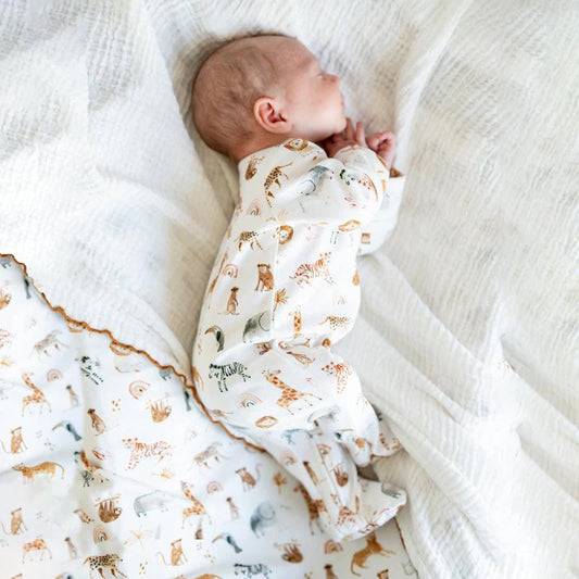 Billie Organic LS Zipsuit - Billie Print