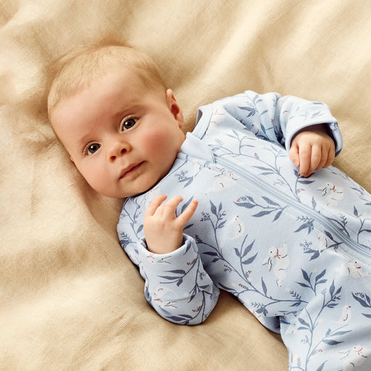 Bunny Whistle Organic Zip Suit w/ feet