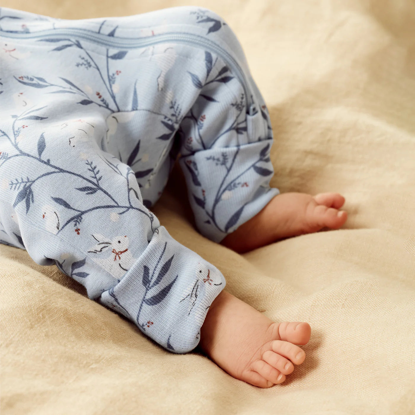 Bunny Whistle Organic Zip Suit w/ feet