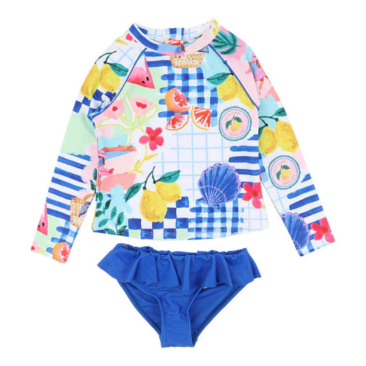 Camille Print LS Rash Set
