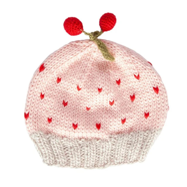 Cherry Beanie - Pink
