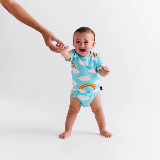 Cloudy Dayz Organic Short Sleeve Romper