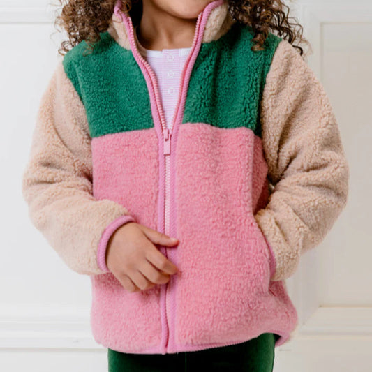 Colour Block Sherpa Jacket