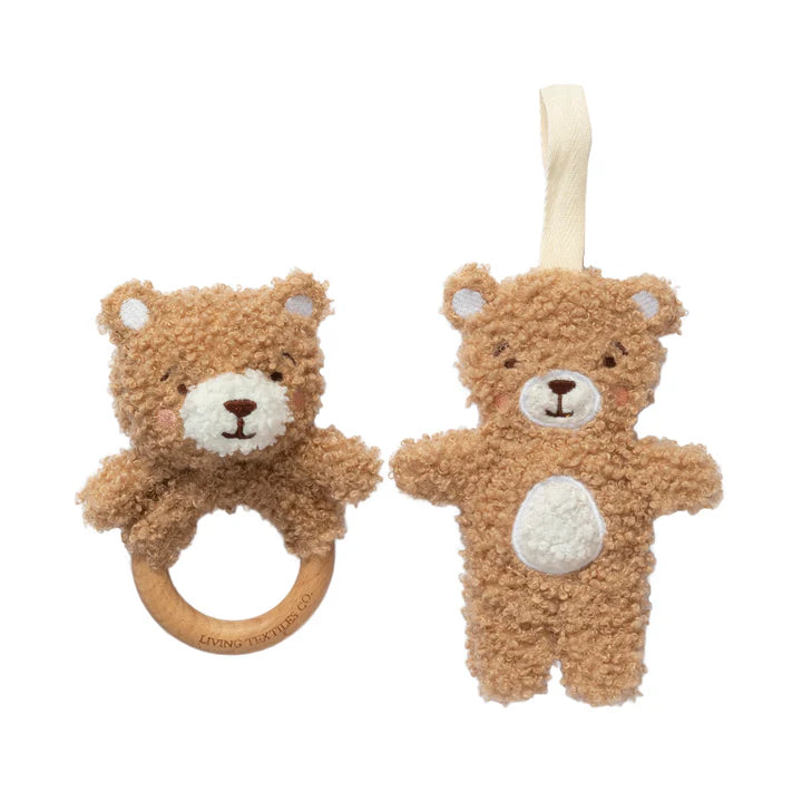 Teething Ring And Dummy Chain Gift Set - Cuddly Bear