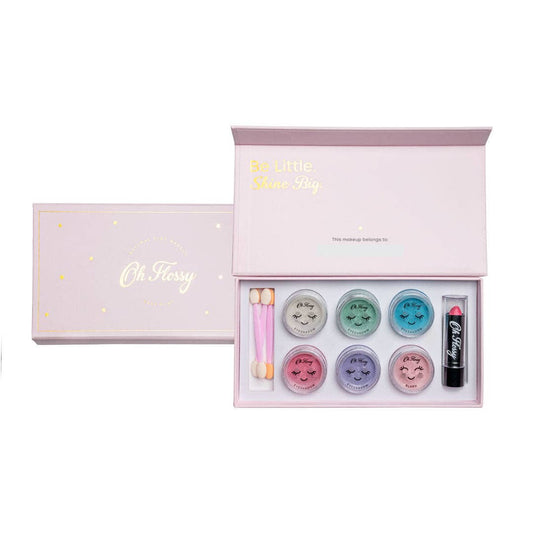 Oh Flossy Deluxe Makeup Set: Soft Pink with Sparkles