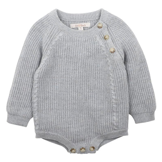 Dragon Rib Knit Bodysuit - Soft Blue