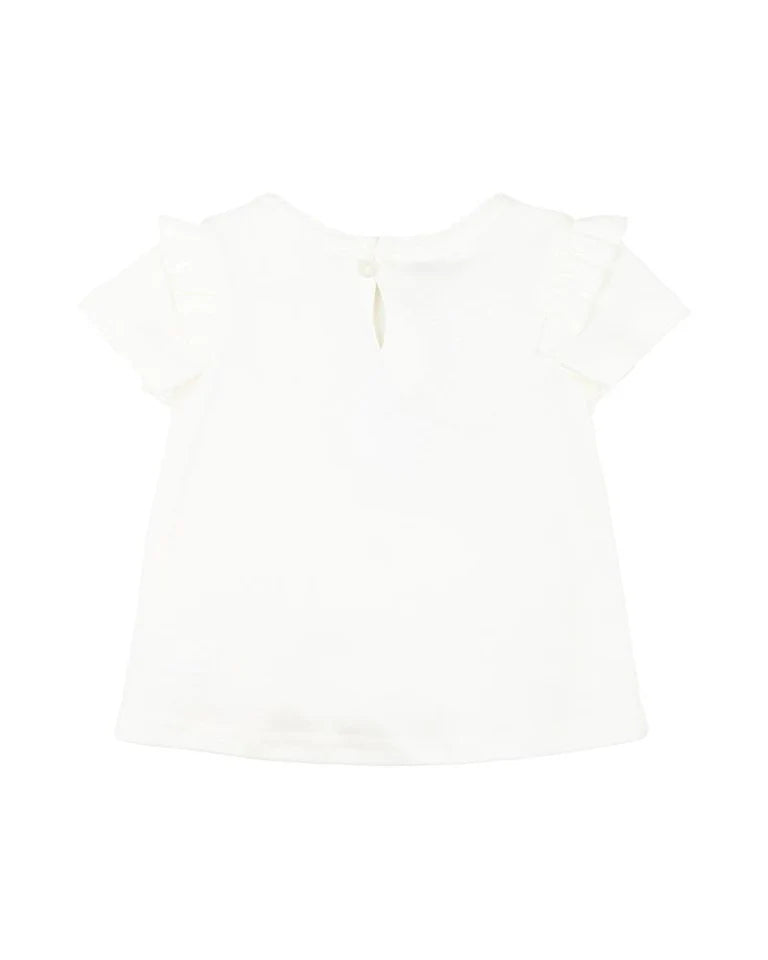 Evie Flower Tee - Cloud