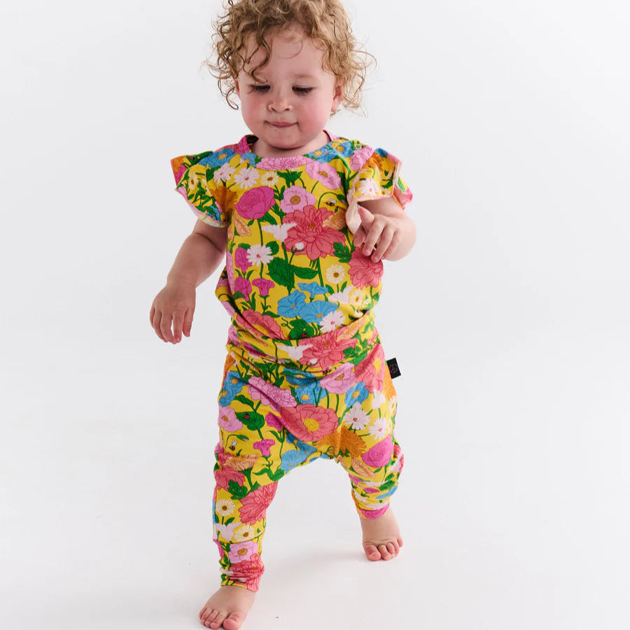 Follow The Sun Yellow Organic Drop Crotch Pant