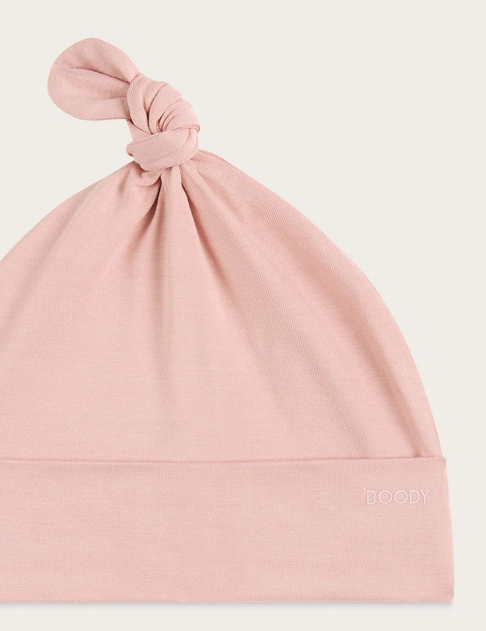 Baby Knotted Beanie - Dusty Pink (0-6 months)