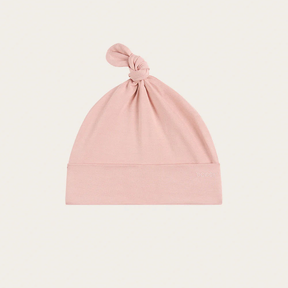 Baby Knotted Beanie - Dusty Pink (0-6 months)