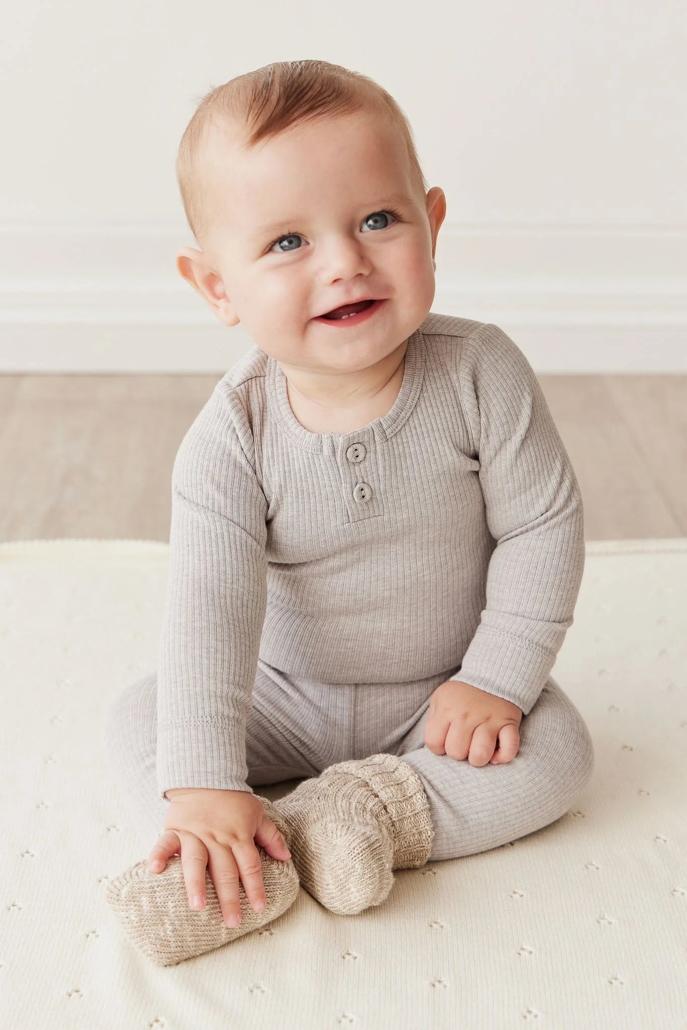 Organic Cotton Legging - Icicle Marle