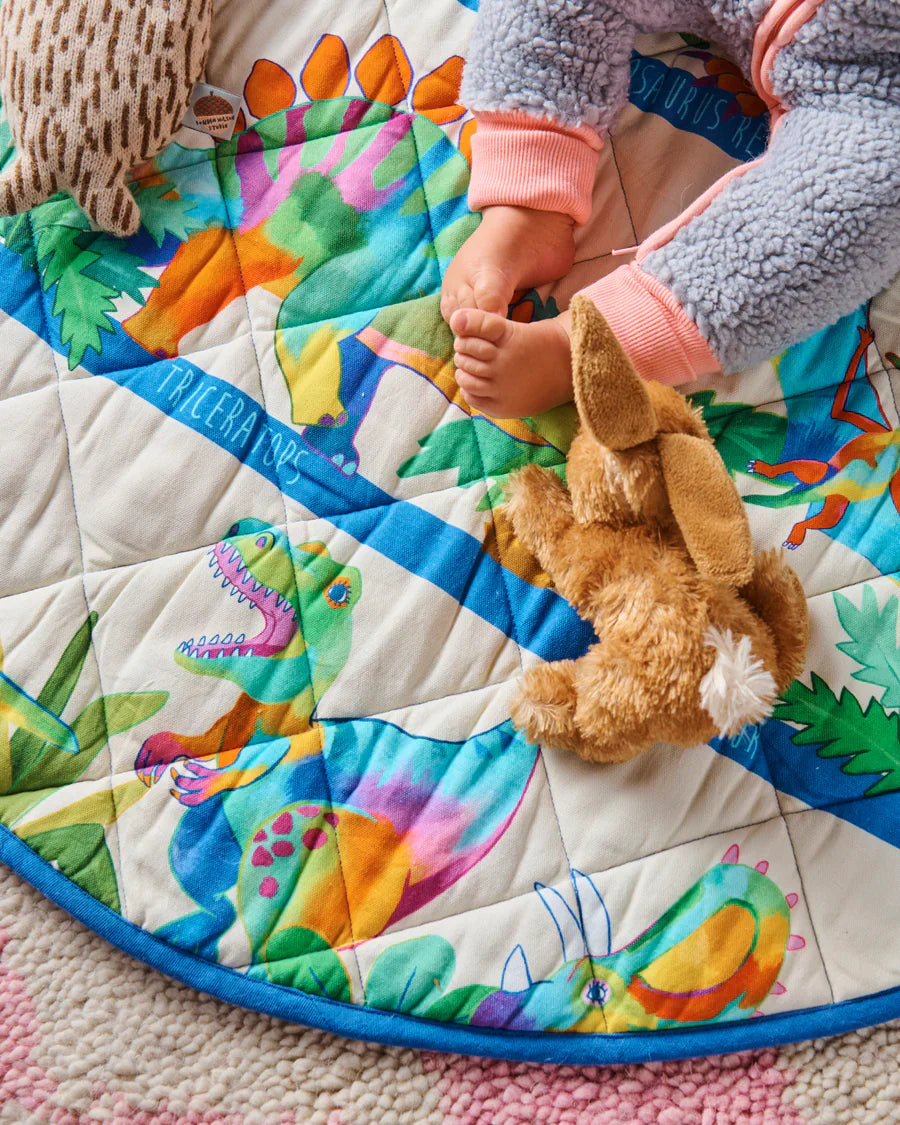 Quilted Baby Play Mat - Dino Safari