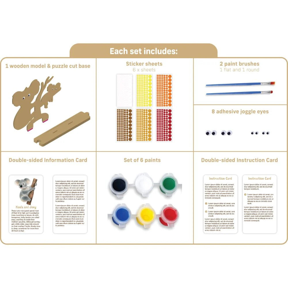 Create Your Own Wooden - Koala and Joey