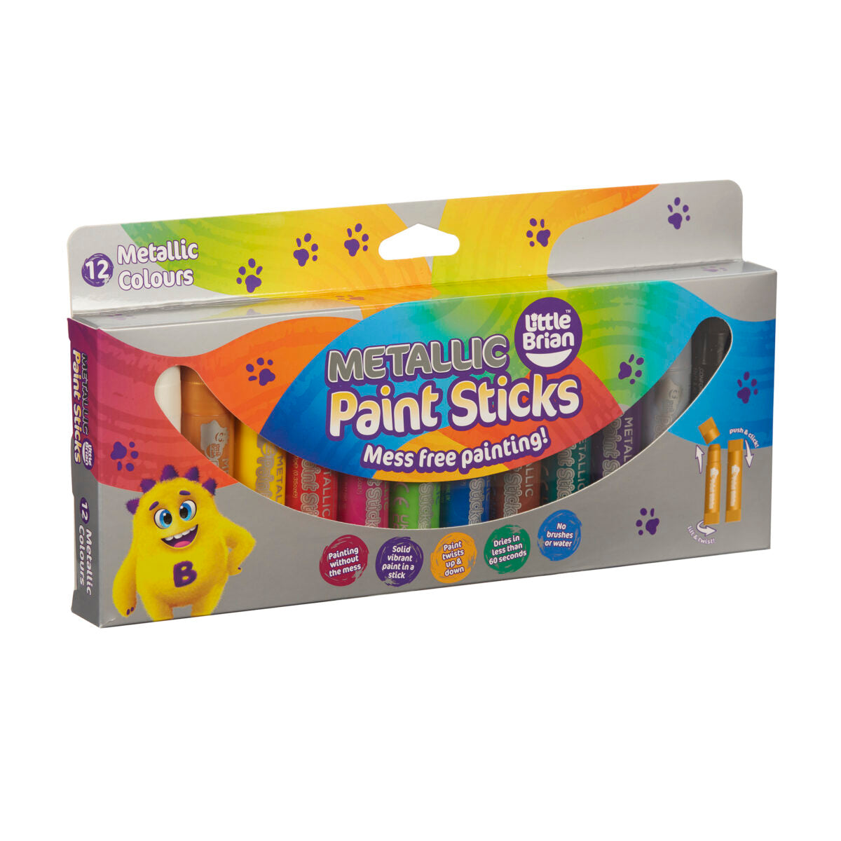 Little Brian Paint Sticks - Metallic 12 Pack