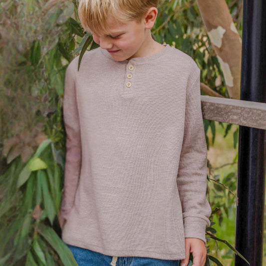 Mocha Henley Shirt