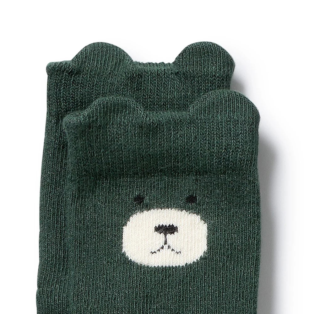 4 Pack Organic Baby Socks - Moss, Buttermilk, Storm Blue, Twilight Blue
