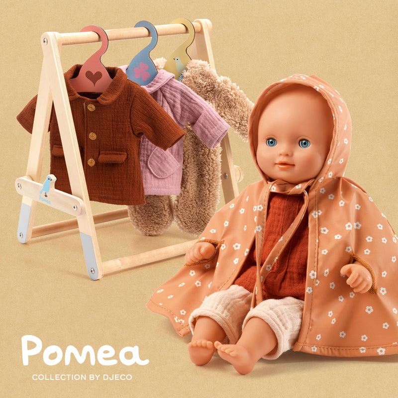 Baby Pomea Doll's Clothing Rack with Hangers