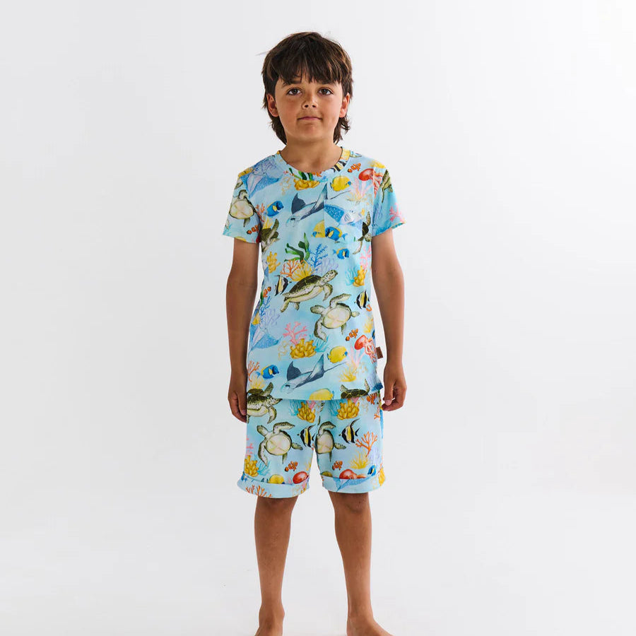 Reef Life Kids Organic Cotton Short Sleeve & Short Pj Set