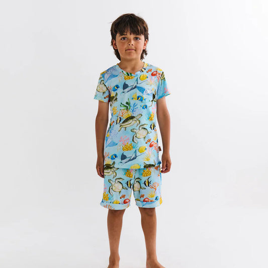 Reef Life Kids Organic Cotton Short Sleeve & Short Pj Set