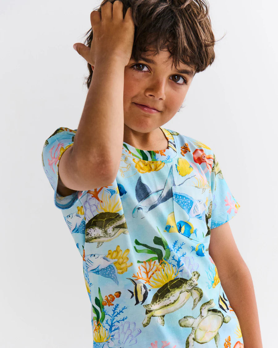 Reef Life Kids Organic Cotton Short Sleeve & Short Pj Set