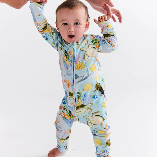 Reef Life Organic Long Sleeve Zip Romper