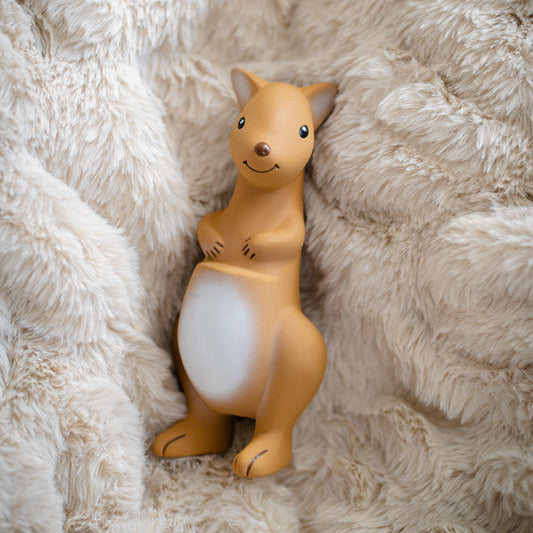 Kangaroo Rubber Teether Rattle & Bath Toy
