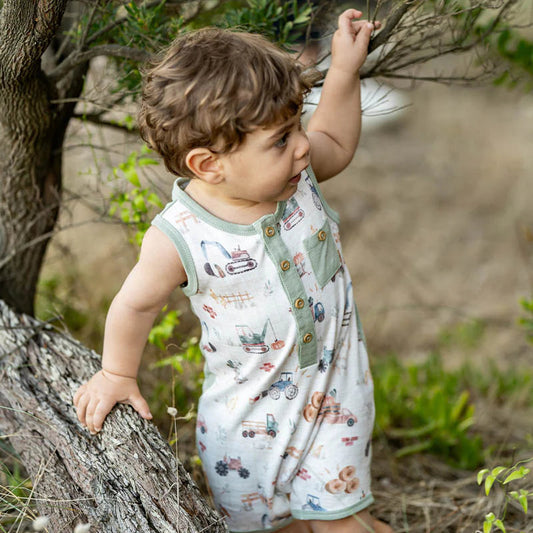 Clayton Print Sheep Romper